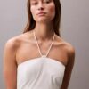Robe midi dos nu en sergé de coton Robe midi dos nu en sergé de coton