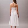 Robe midi dos nu en sergé de coton Robe midi dos nu en sergé de coton