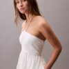 Robe midi dos nu en sergé de coton Robe midi dos nu en sergé de coton