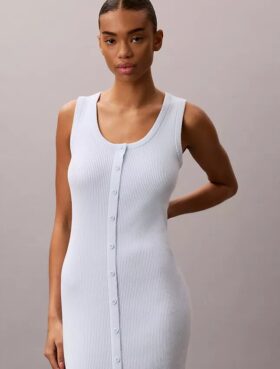 Robe midi en coton lisse