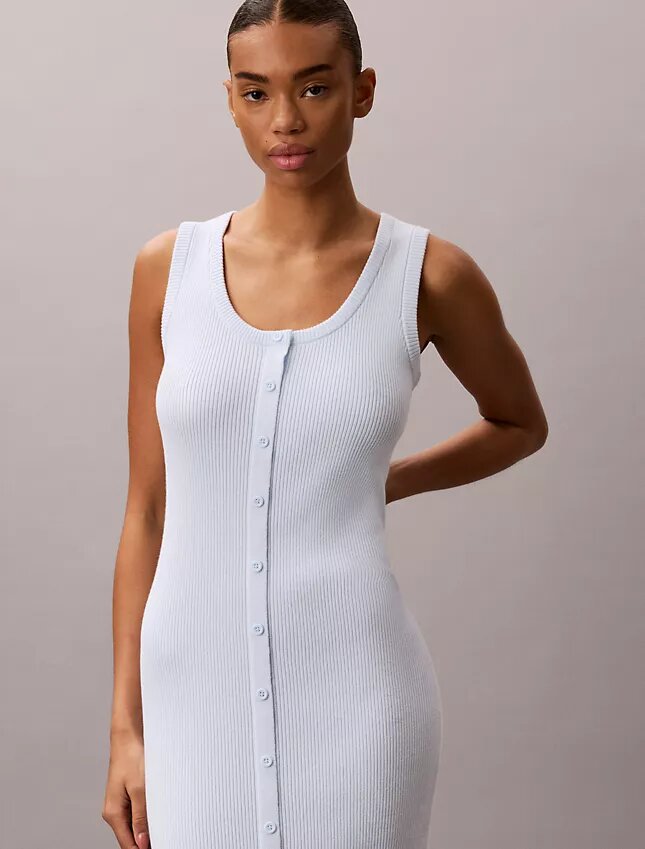 Robe midi en coton lisse Robe midi en coton lisse