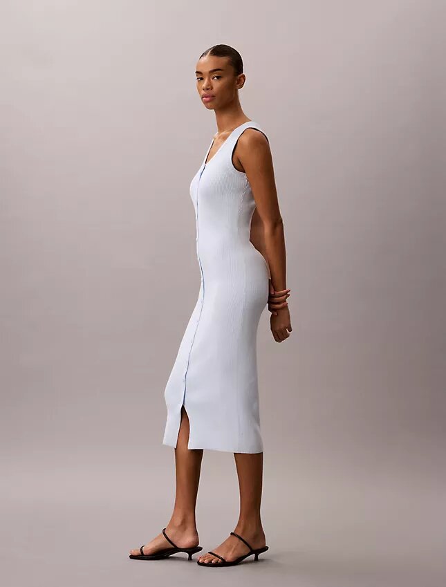 Robe midi en coton lisse Robe midi en coton lisse