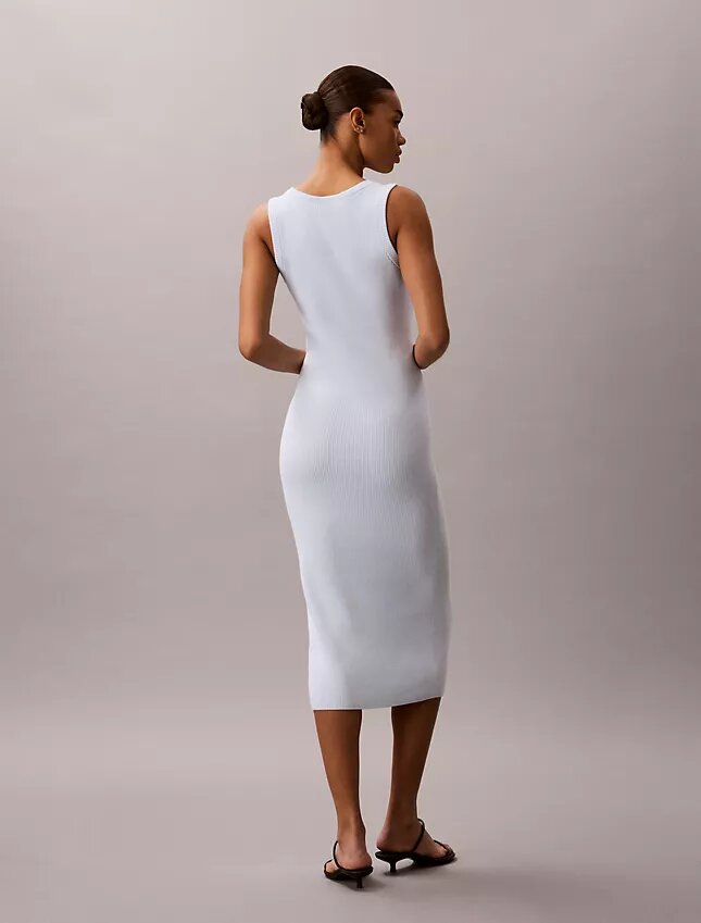 Robe midi en coton lisse Robe midi en coton lisse