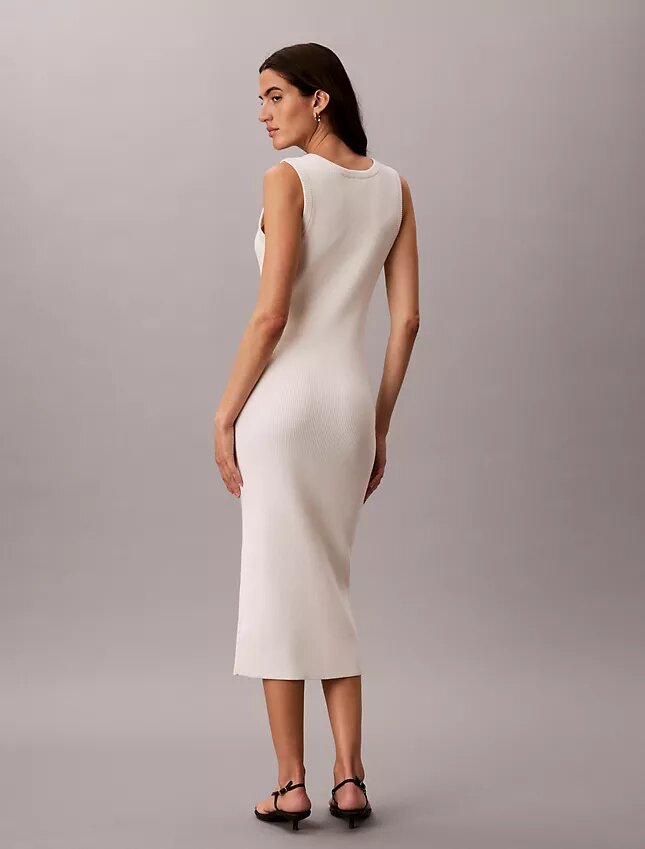 Robe midi en coton lisse Robe midi en coton lisse