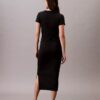 Robe midi en coton raffiné