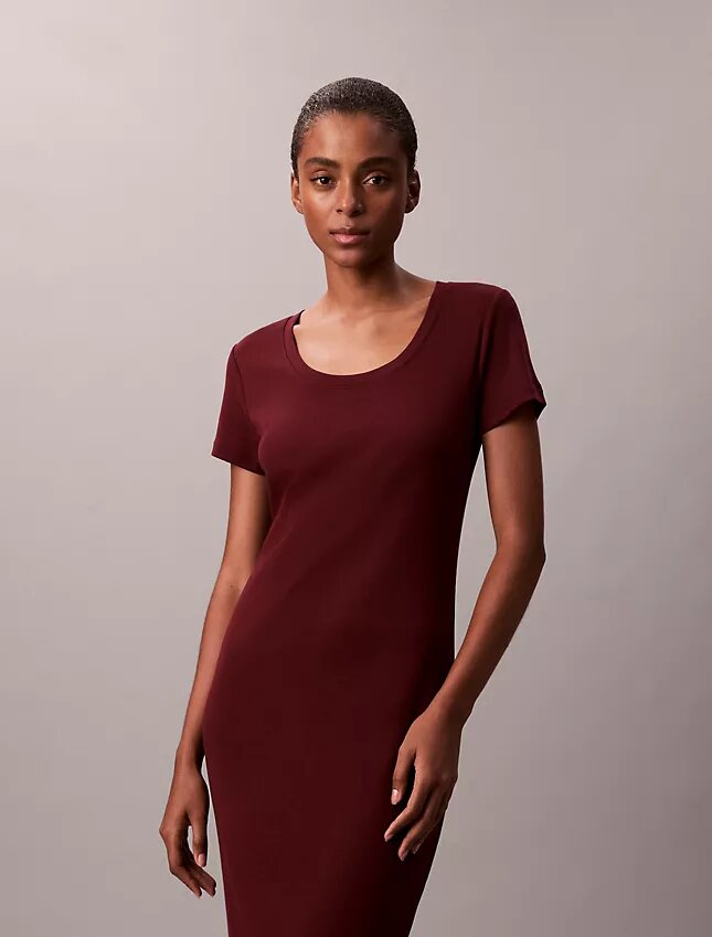 Robe midi en coton raffiné Robe midi en coton raffiné
