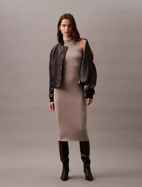 Robe midi en lurex