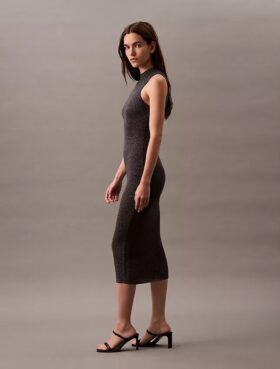 Robe midi en lurex