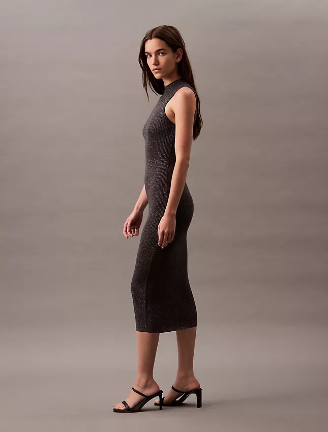 Robe midi en lurex Robe midi en lurex