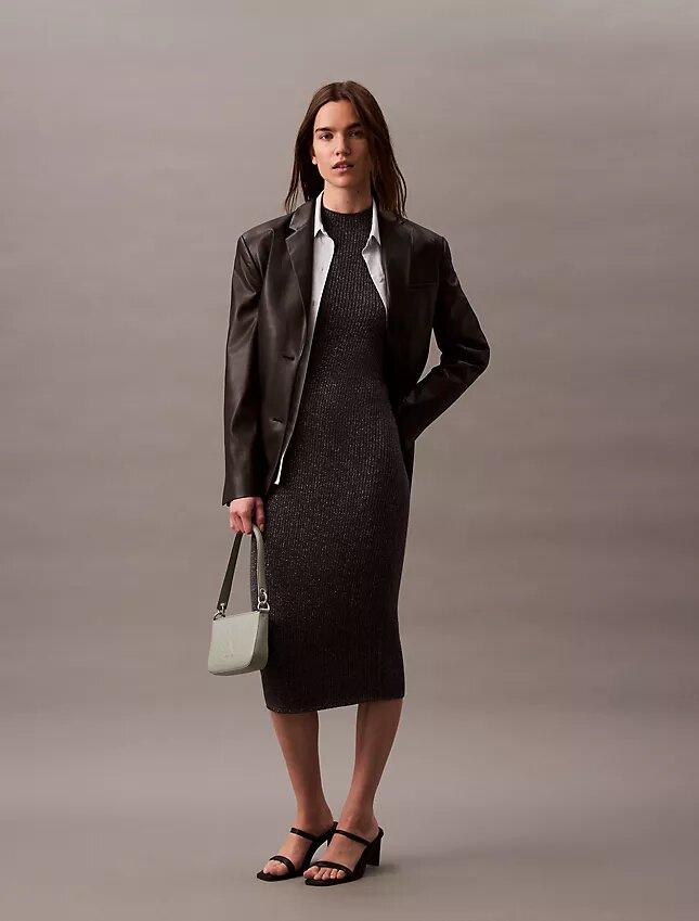 Robe midi en lurex Robe midi en lurex