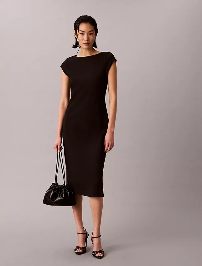 Robe midi en ponte Robe midi en ponte