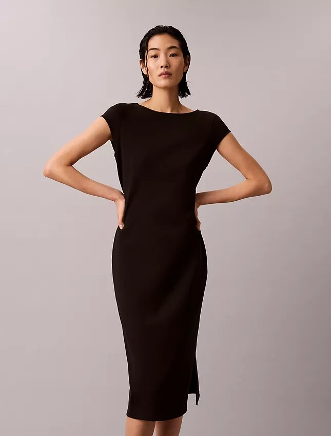 Robe midi en ponte Robe midi en ponte