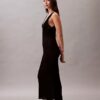 Robe midi en viscose côtelée Robe midi en viscose côtelée