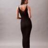 Robe midi en viscose côtelée Robe midi en viscose côtelée