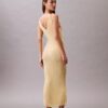 Robe midi en viscose côtelée