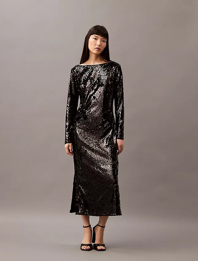 Robe midi à paillettes Robe midi à paillettes