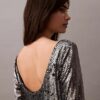 Robe midi à paillettes