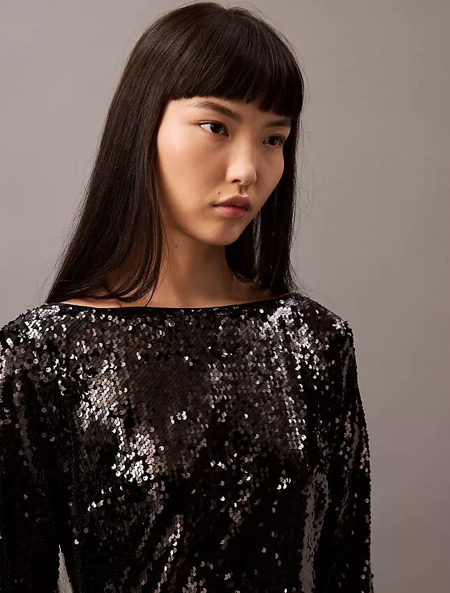 Robe midi à paillettes Robe midi à paillettes