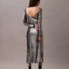 Robe midi à paillettes