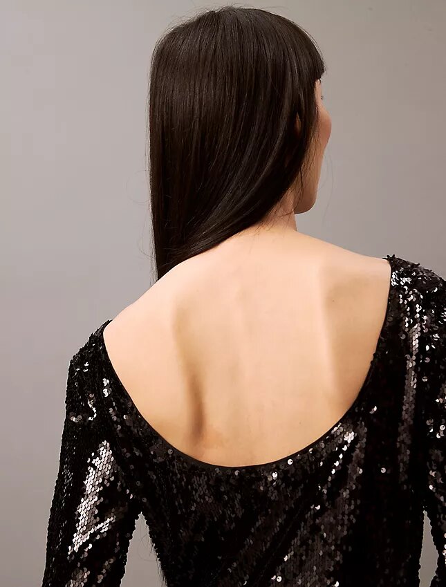 Robe midi à paillettes Robe midi à paillettes