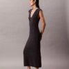 Robe midi sans manches en maille Robe midi sans manches en maille