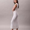 Robe midi sans manches en maille Robe midi sans manches en maille