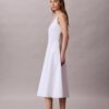Robe midi sans manches en popeline de coton Robe midi sans manches en popeline de coton