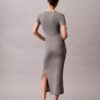 Robe midi slim unie extensible Robe midi slim unie extensible