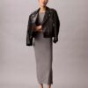 Robe midi slim unie extensible Robe midi slim unie extensible