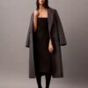 Robe sans bretelles en laine mélangée brossée Robe sans bretelles en laine mélangée brossée