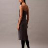 Robe sans bretelles en laine mélangée brossée Robe sans bretelles en laine mélangée brossée