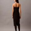 Robe sans bretelles en laine mélangée brossée Robe sans bretelles en laine mélangée brossée
