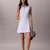 Robe sans manches en molleton à fermeture éclair 1/4 Robe sans manches en molleton à fermeture éclair 1/4