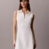 Robe sans manches en molleton à fermeture éclair 1/4 Robe sans manches en molleton à fermeture éclair 1/4