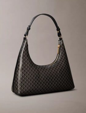 Sac à bandoulière avec logo emblématique sur toute la surface