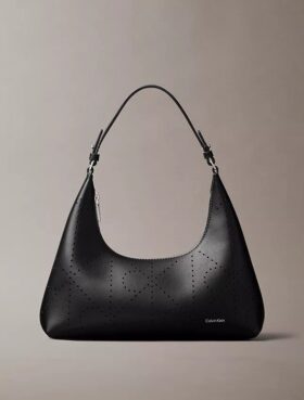 Sac à bandoulière avec logo perforé
