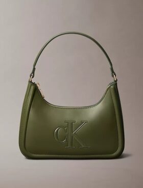 Sac à bandoulière avec monogramme en relief