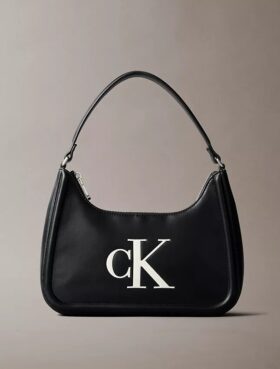 Sac à bandoulière avec monogramme en relief