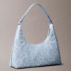 Sac à bandoulière en Denim avec logo emblématique sur toute la surface