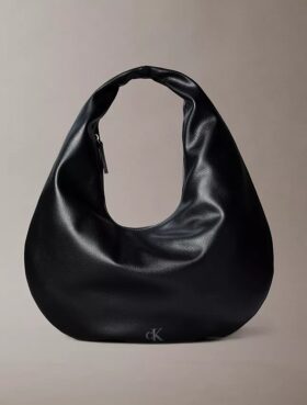 Sac à bandoulière en forme de croissant à grain galet