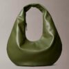 Sac à bandoulière en forme de croissant à grain galet