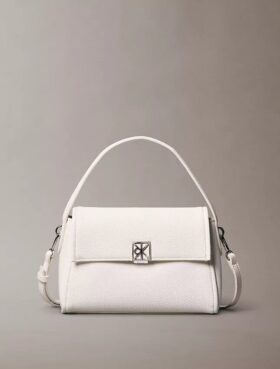 Sac à bandoulière en simili cuir grainé avec logo emblématique