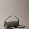 Sac à bandoulière en toile avec logo emblématique sur toute la surface Sac à bandoulière en toile avec logo emblématique sur toute la surface