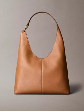Sac à bandoulière moyen en cuir souple