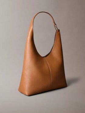 Sac à bandoulière moyen en cuir souple