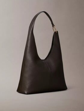 Sac à bandoulière moyen en cuir souple