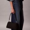 Sac à bandoulière à plis avec logo Monogram