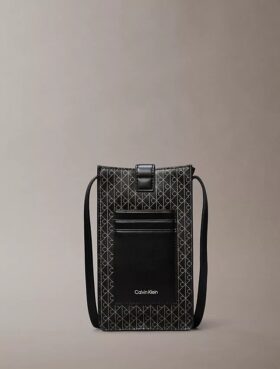 Sac à bandoulière pour téléphone avec logo emblématique sur toute la surface Sac à bandoulière pour téléphone avec logo emblématique sur toute la surface