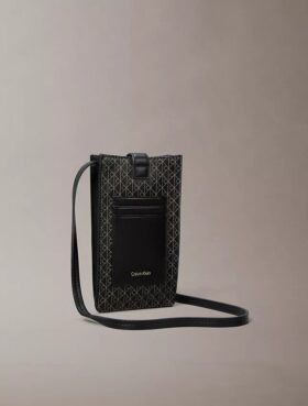 Sac à bandoulière pour téléphone avec logo emblématique sur toute la surface Sac à bandoulière pour téléphone avec logo emblématique sur toute la surface