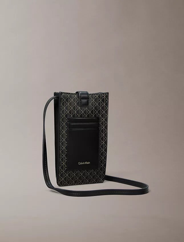 Sac à bandoulière pour téléphone avec logo emblématique sur toute la surface Sac à bandoulière pour téléphone avec logo emblématique sur toute la surface